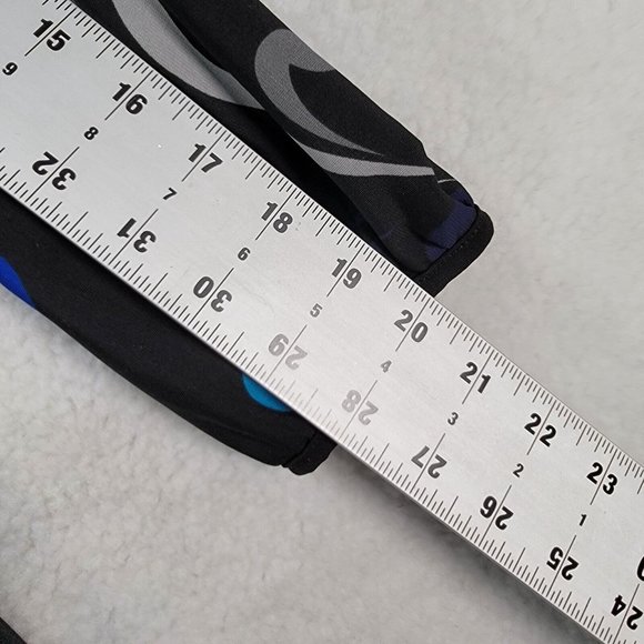 Y2K Rhapsody Blue Floral Low Cut V Neck Retro Lightweight Flowy Cinched A Line - Picture 7 of 10